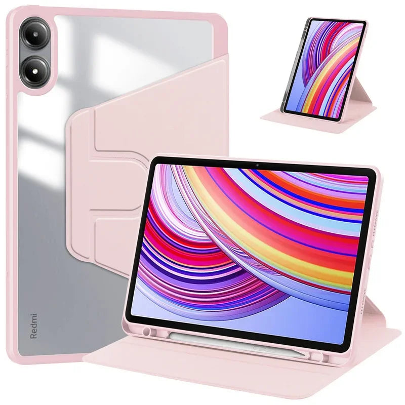 360 Rotation Cover For Redmi Pad Pro Case 12.1 inch with Pencil Holder Cover For Redmi Pad Pro Poco Pad 12 1 2024 Tablet Case