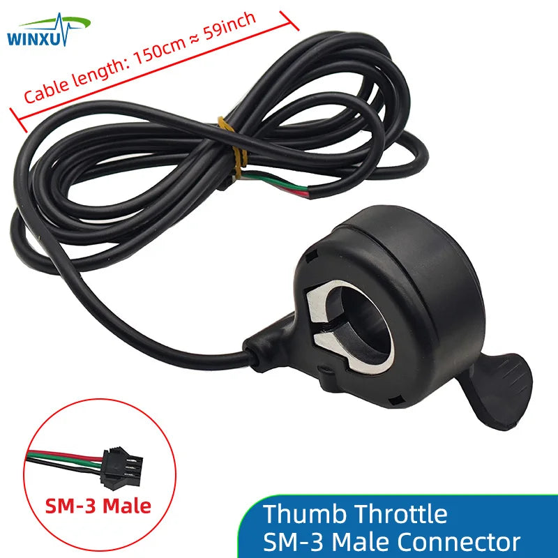 Electric Bicycle Throttle Speed Regulator Non-Display Speed Control Thumb Throttle Accelerator E-Bike Scooter Accessories