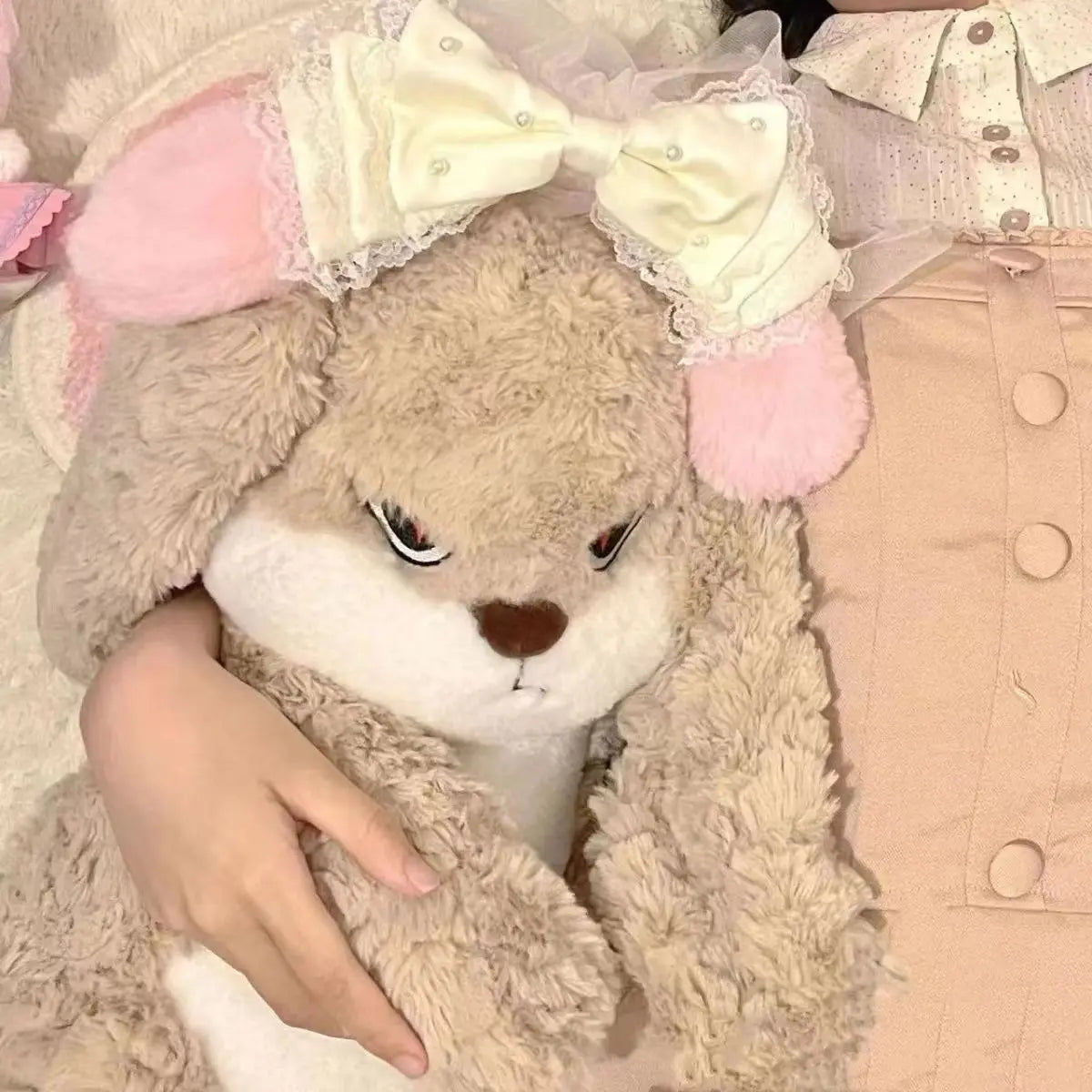 Angry Rabbit Plush Toy Cute Animal Plushie Doll Kawaii Stuffed Soft Toys Model Room Decor Birthday Gifts