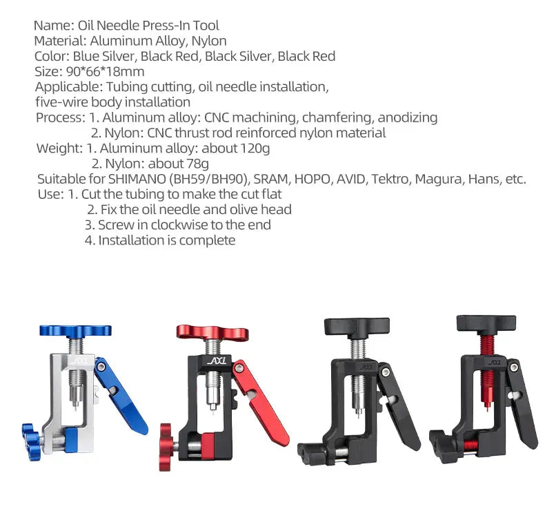 Bicycle Brake Hydraulic Hose Oil Needle Driver Insert Install Tool For MTB Road Bike Cable Plier Olive Connector Tools BH90 BH59