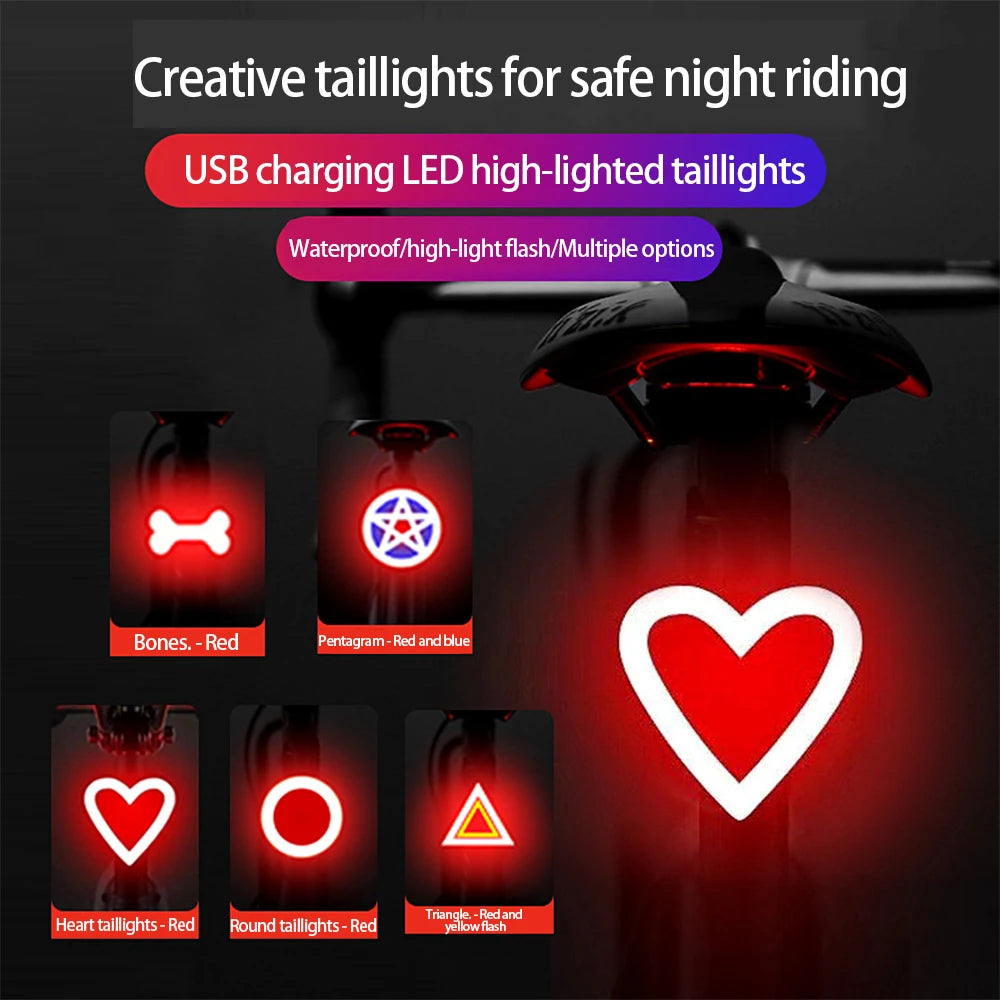 New Multi Lighting Modes Bicycle Taillight USB Rechargeable Led Bike Light Flash Tail Rear Lights for Mtb Bike Seatpost