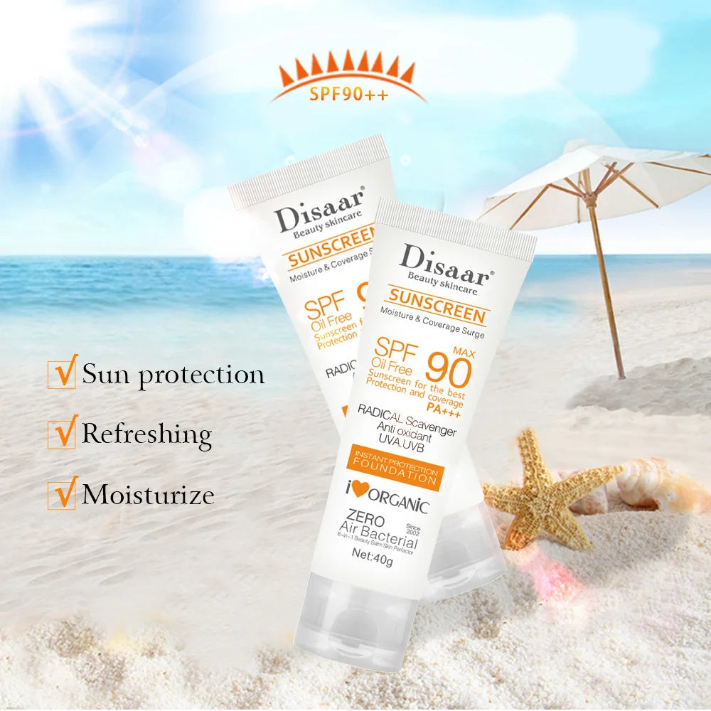 Disaar Facial Sunscreen Cream SPF 90 Body Protector Solar Lotion Original Facial Body Moisturizing UV Protection Sun Sunblock