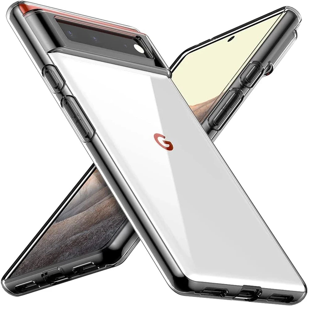 Clear Phone Case For Google Pixel 8 6 7 9 Pro 8A 5A 7A 5 6A 4A Silicone Back Cover Ultra Slim Thin Soft Transparent TPU Conques