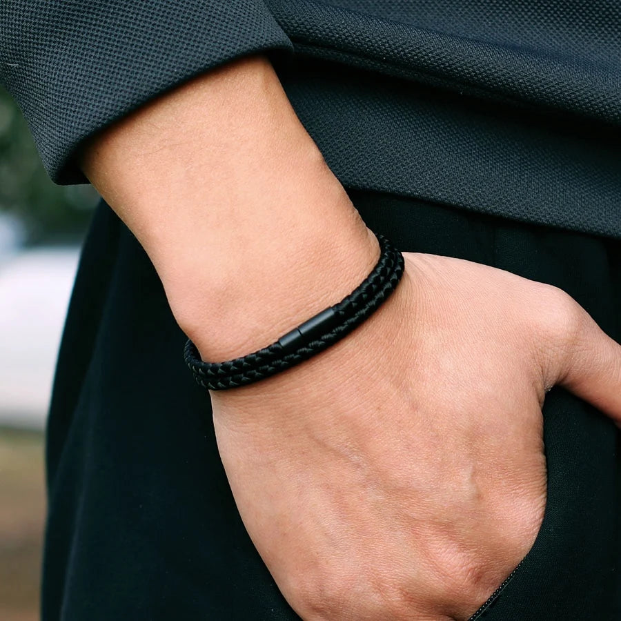 2025 New Simple Style Keel Rope Bracelet For Men Bilayer Wrap Braslet Bangle Homme Nautical Braclet Gifts For Him Pulseria Joias