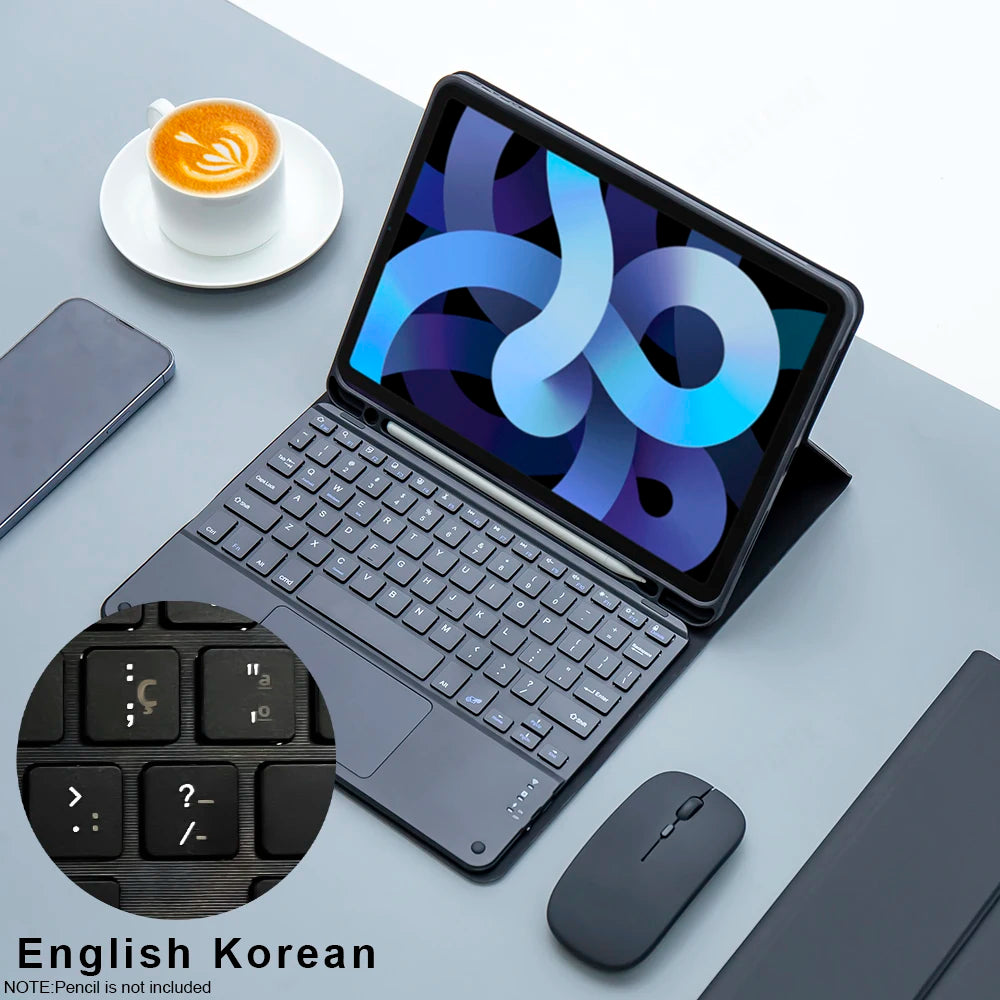 Magic keyboard Wireless Mouse For iPad 9th Generation Case 2021 iPad 10.2 7th 8th Gen Cover iPad Pro 11 2022 10th Air 5/4 Funda