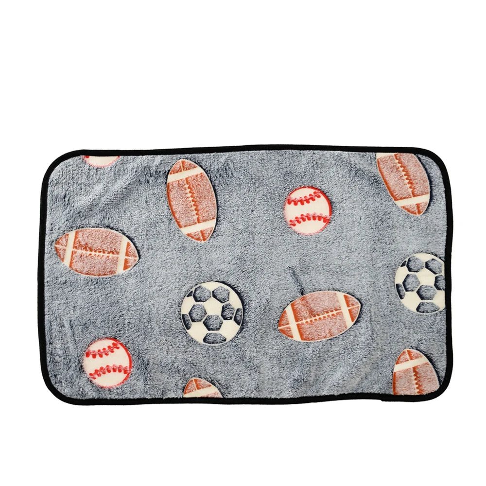 Soft Cozy Dog Bed Mat For Small Large Dogs Bone Star Avocado Print Warm Mattress Pet Cat Sleeping Blanket Puppy Travel Supplies