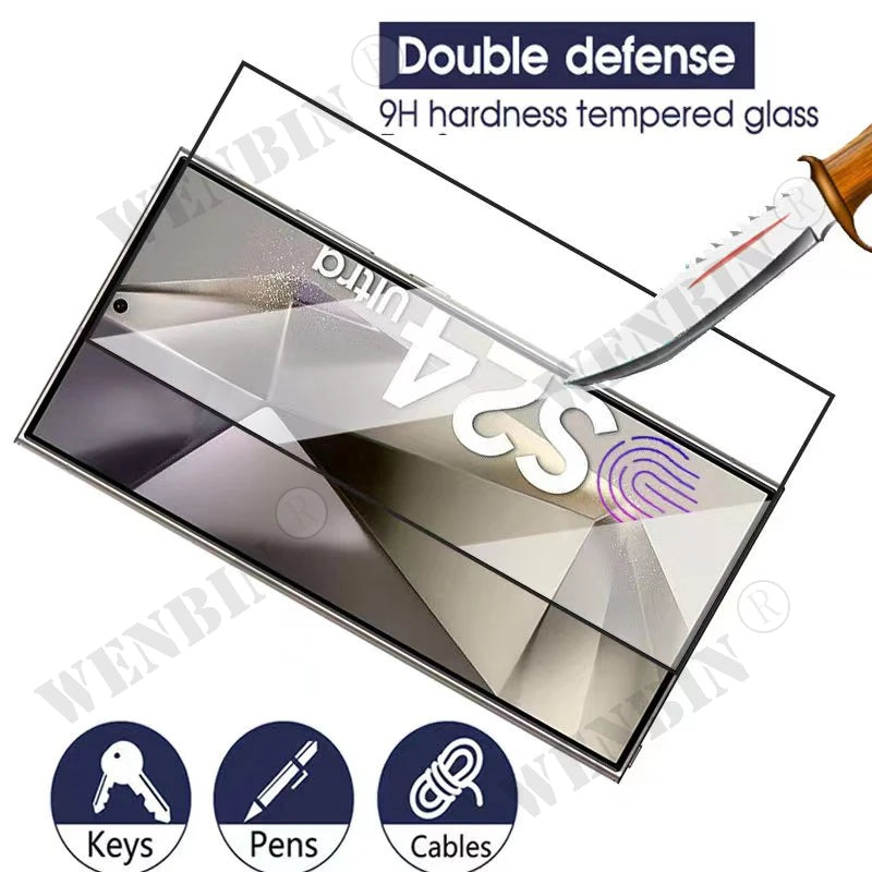 3 Pcs Tempered Glass For Samsung Galaxy S25 S24 S23 S22 Ultra Plus FE A16 A35 A36 A55 A56 Screen Protector Full Protective Glass