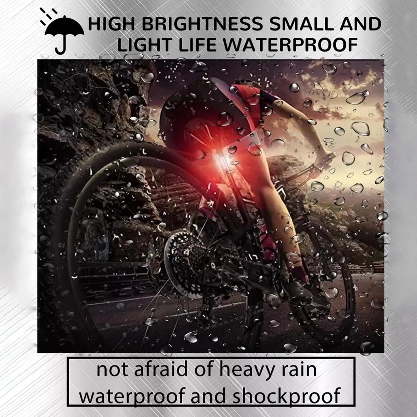 USB Rechargeable Bicycle Light Cycling Rear Light LED Taillight Waterproof MTB Road Bike Light Back Lamp for Bicycle D2K2