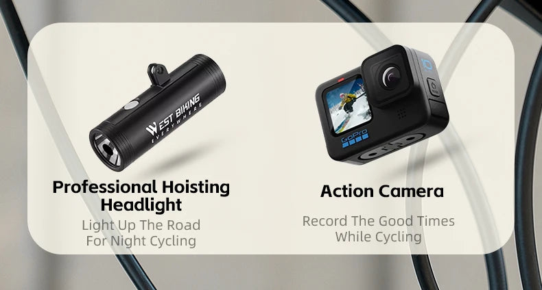 WEST BIKING Bike Bracket Front Light Lamp Holder Aluminum Alloy Extension Holder for Bicycle Computer Wahoo Bryton Garmin Bracke