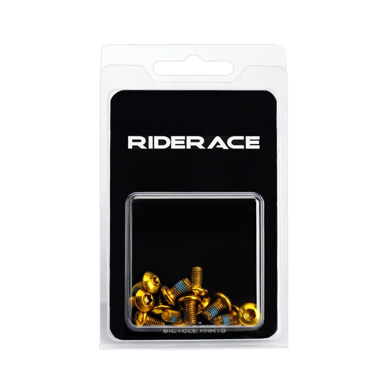 12pcs Bicycle Disc Brake Rotor Torx Bolts T25 M5x9mm Stainless Steel Road Bike Fixing Screws Colorful Cycling Accessory MTB Part