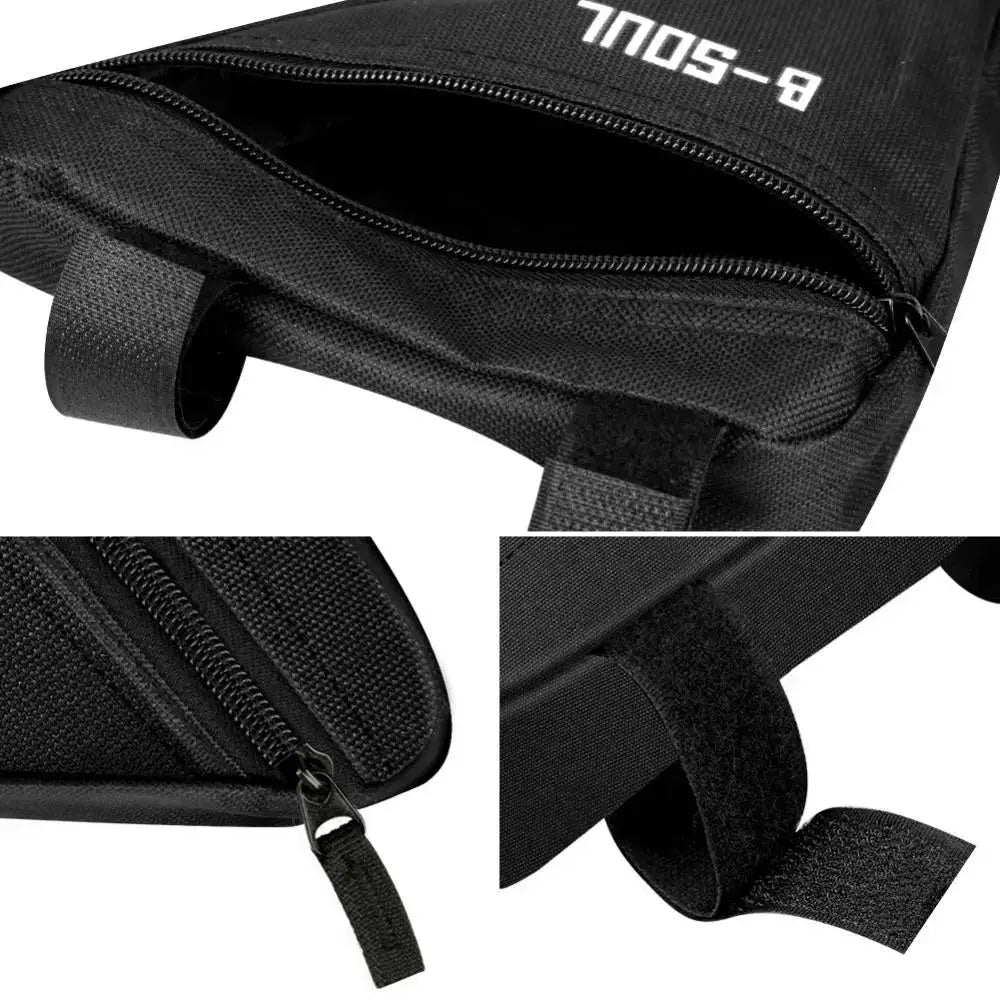 Bicycle Triangle Tool Kit Bag Front Tube Frame Saddle Storage Bag Waterproof Pouch Durable Bike Bag