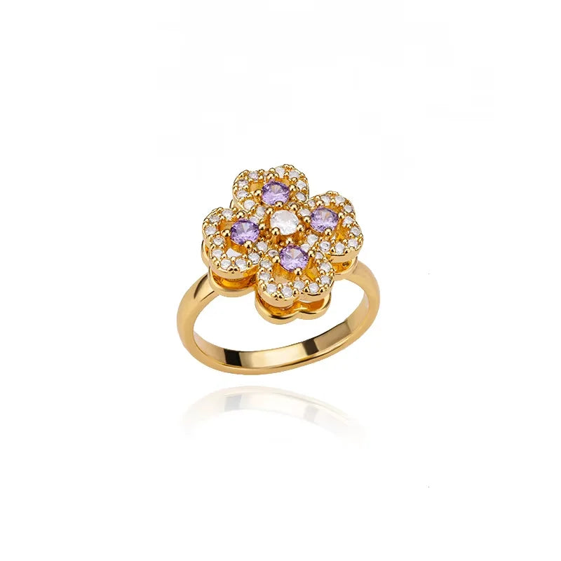 Anti Stress Anxiety Fidget Rings for Women Stainless Steel Sunflower Sun Star Spinner Ring Christmas Jewelry Gifts
