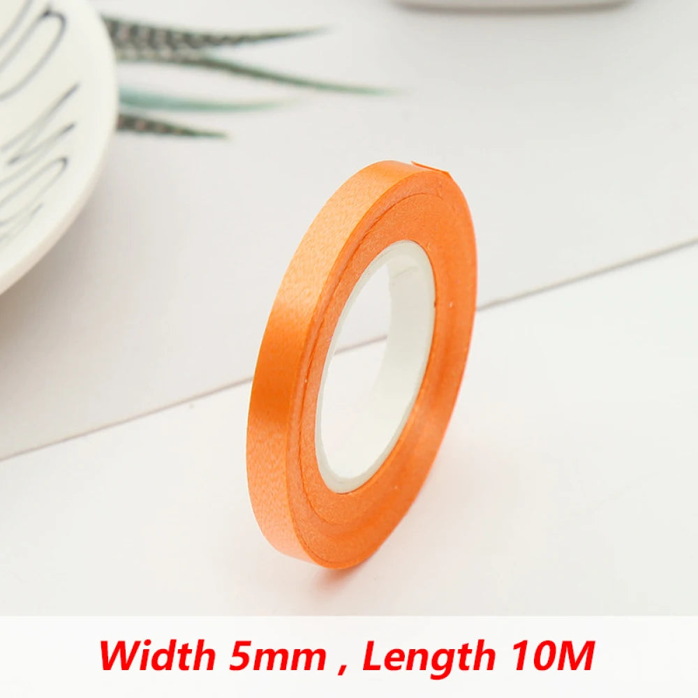 10Meter/Rolls 5mm Balloon Ribbon Party Birthday Wedding Accessorie Laser Balloon Chain Satin Ribbons Crafts DIY Party Decoration