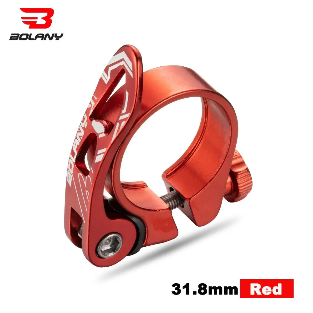 BOLANY MTB Bike Seatpost Clamp Quick Releas Ultralight Aluminium Alloy Bicycle Seat Post Mount 31.8mm 34.9mm Cycling Accessories