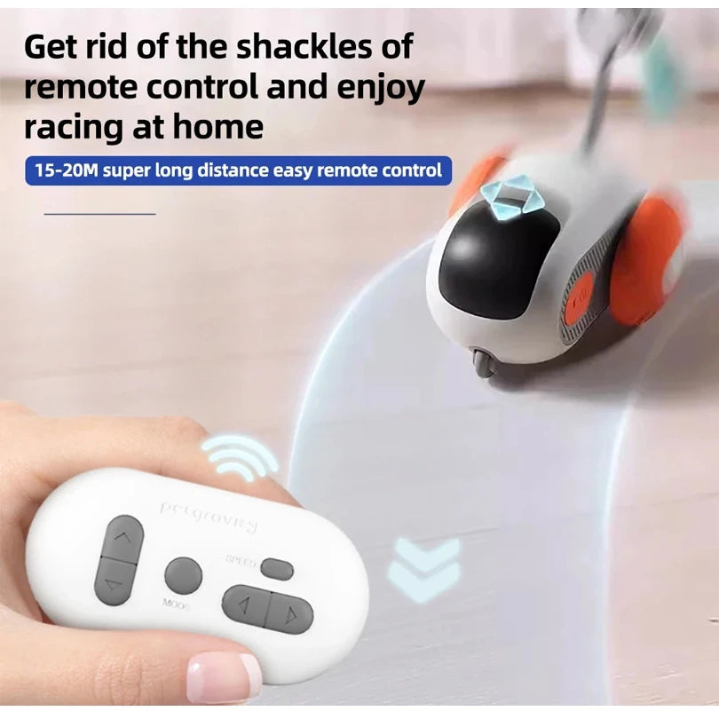 Pet Gravity Cat Smart Interactive Car Toy Automatic Moving Remote Mouse Indoor Kitty Ball Toys Controlled Car for Dogs Playing