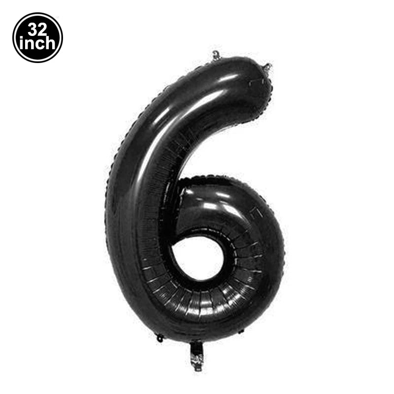 Multi Color Large Numbers 6 Balloon 32Inch 1 2 3 4 5 6 7 8 9 Birthday Ball Red Digit Bachelorette Balloons Figure Golob Balloons