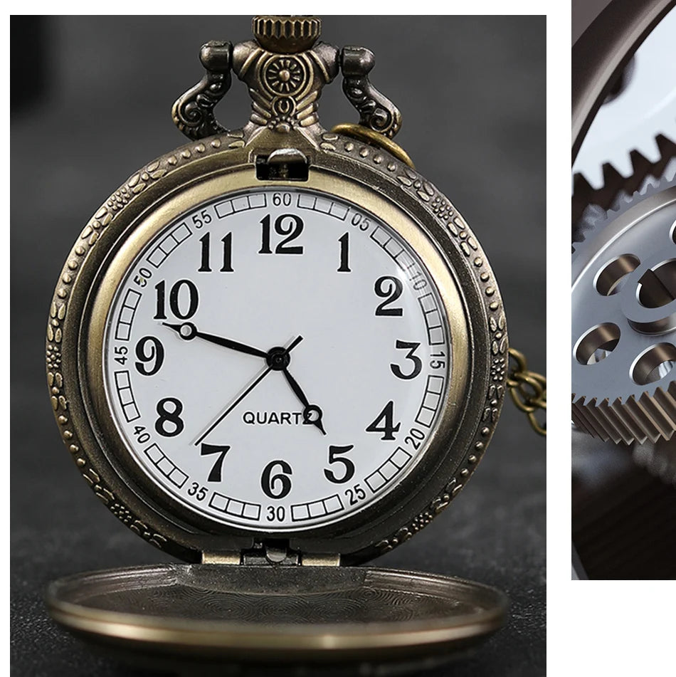 Best Gifts Luxury Quartz Pocket Watch Design Playing Card Necklace Pendant Pocket Watch Clock for Mens Womens