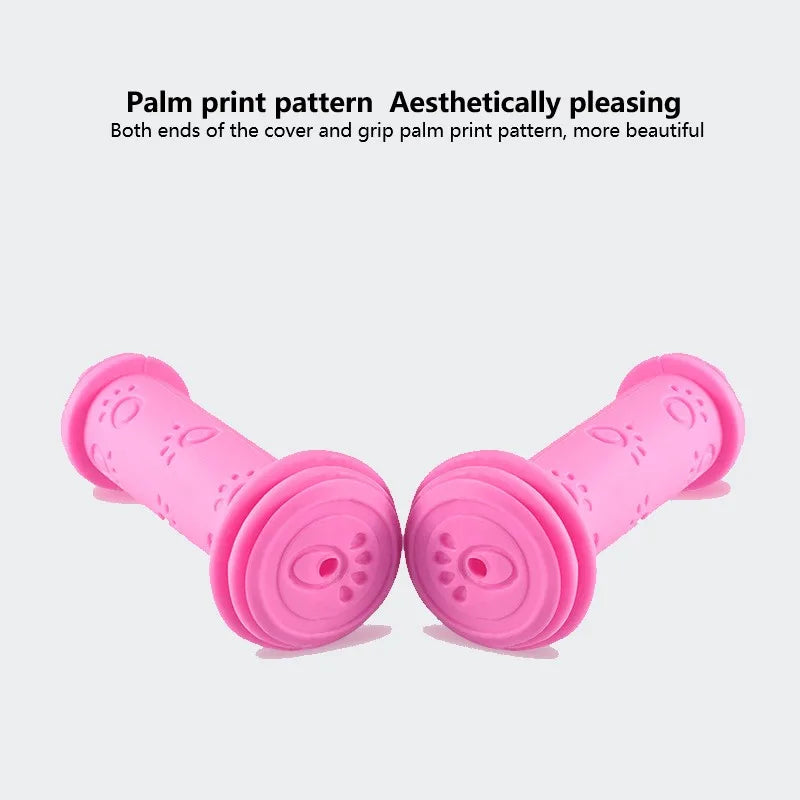 1 Pair Rubber Bike Bicycle Handlebar Grips Anti-slip Kids Girls Boys Scooter Handlebar Colorful Streamers Decoration Ribbon