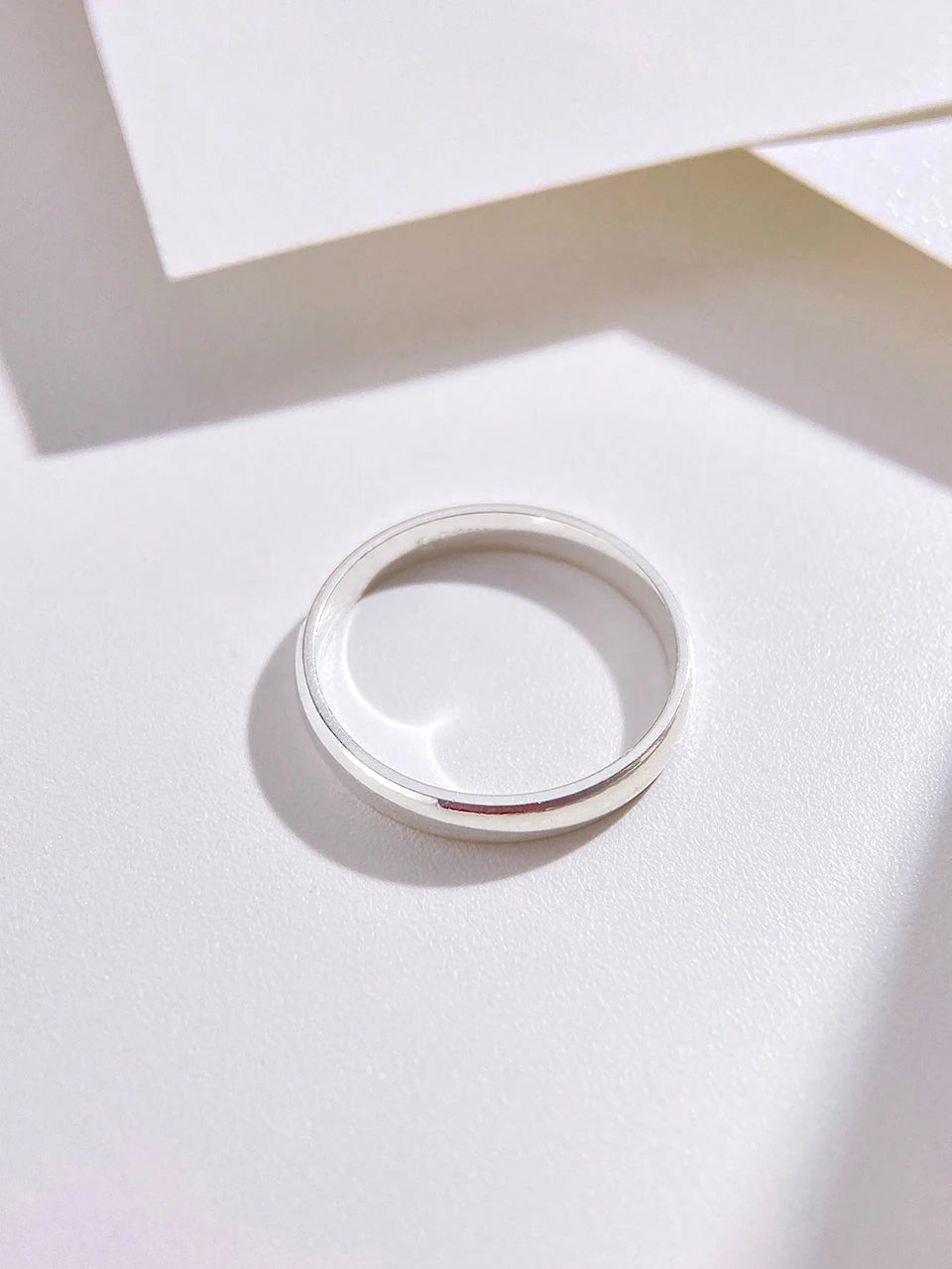 GRA 925 Sterling Silver Couples Ring Sets Light Polishing Simple Rings for Woman Man Classic Engagement Wedding Fine Jewelry