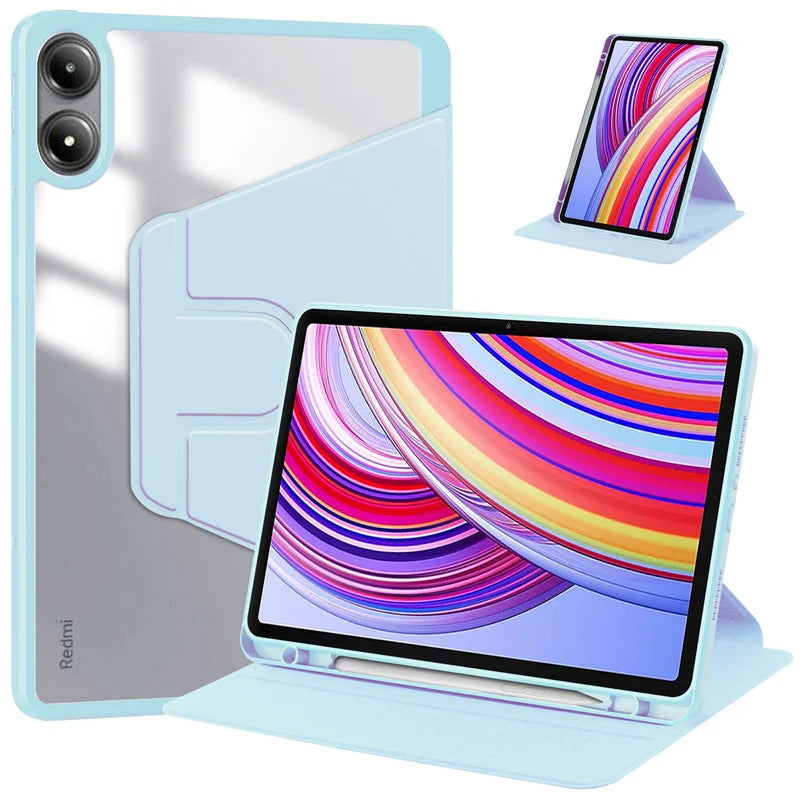 360 Rotation Cover For Redmi Pad Pro Case 12.1 inch with Pencil Holder Cover For Redmi Pad Pro Poco Pad 12 1 2024 Tablet Case