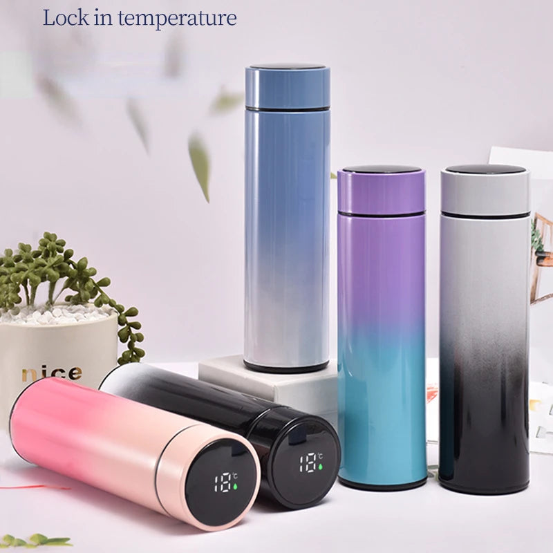 500ML Intelligent Insulation Cup Digital Display Temperature Cup 304 Stainless Steel Straight Cup Coffee Mug Thermal Tumbler