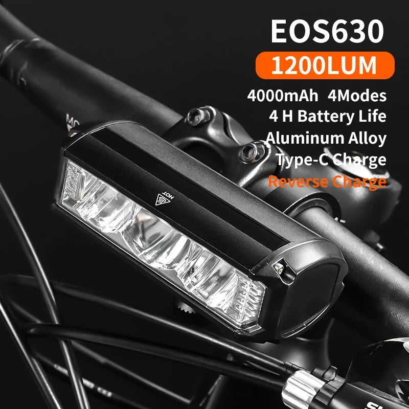 TOPRIDER Bicycle Light Front 2600Lumen Bike Light 8000mAh Waterproof Flashlight USB Charging MTB Road Cycling Lamp Accessories