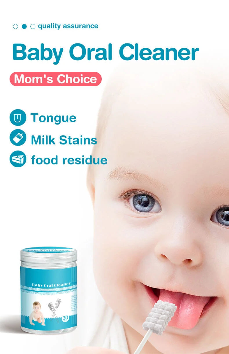 Dr.isla 60pcs Baby Oral Cleaning Stick Disposable Cleaner Milk Teeth Gauze Toothbrush Baby Tongue Washing For Newborn Oral Care