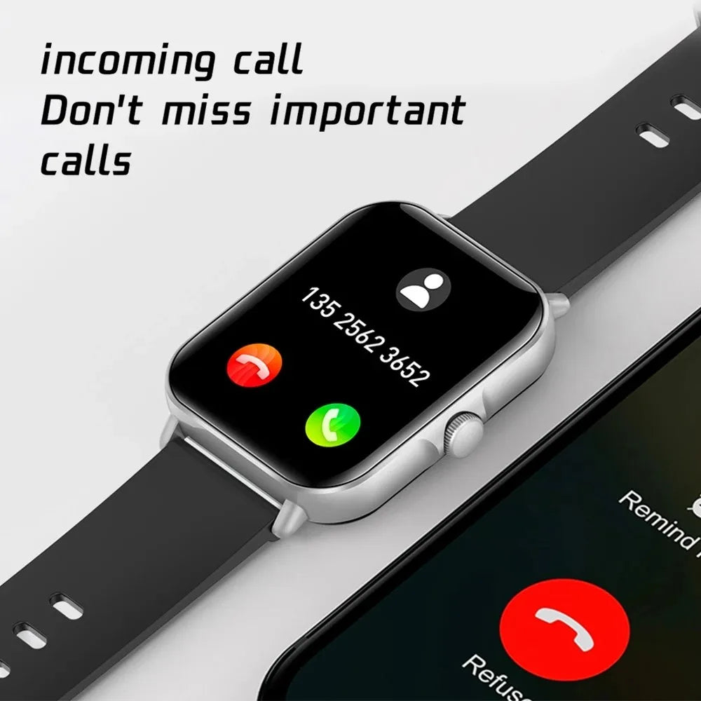 2024 2.01'' Smart Watch Bluetooth Call Play Music Smartwatch Fitness Sport Waterproof Watches for Men Women iPhone Android