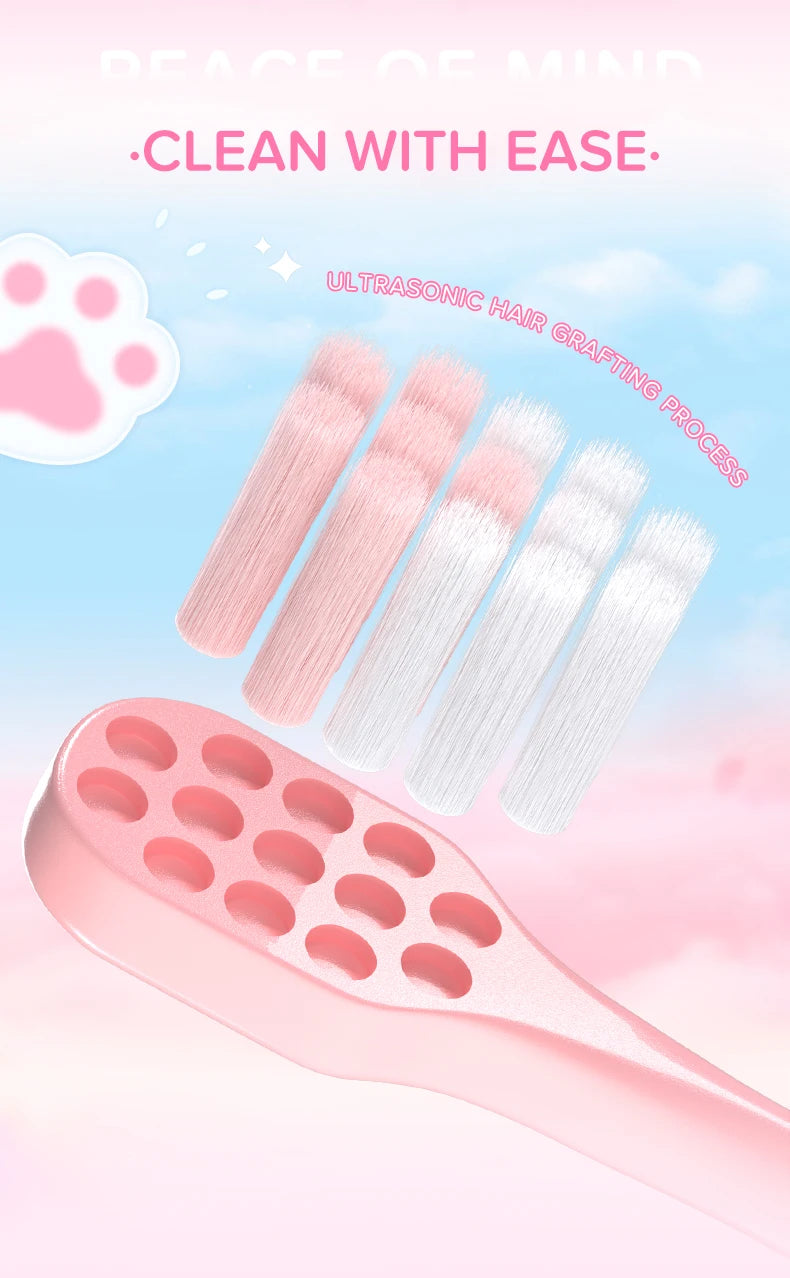 Cartoon Cute Cat Claw Shaped CHILDREN'S Soft Bristled Toothbrush Suitable for Cleaning the Oral Cavity for Ages 2-12