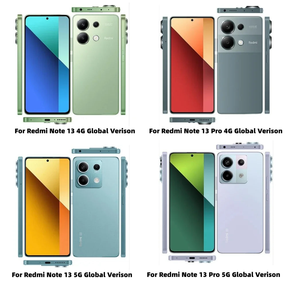 Shockproof Armor Funda For Xiaomi Redmi Note 13 Pro 5G 4G Slide Lens Protect Phone Case For Redmy Note13 Note13pro 5G Back Cover