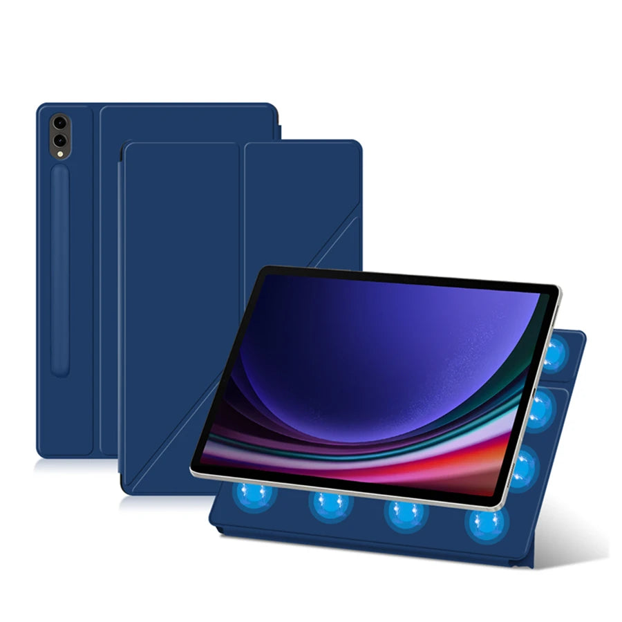HUWEI Magnetic Case For Samsung Galaxy Tab S9 FE S7 S8 Plus S9FE S7FE S9+ S8+ S8 S9 Ultra Talbet Stand Smart Shell Cover Cases