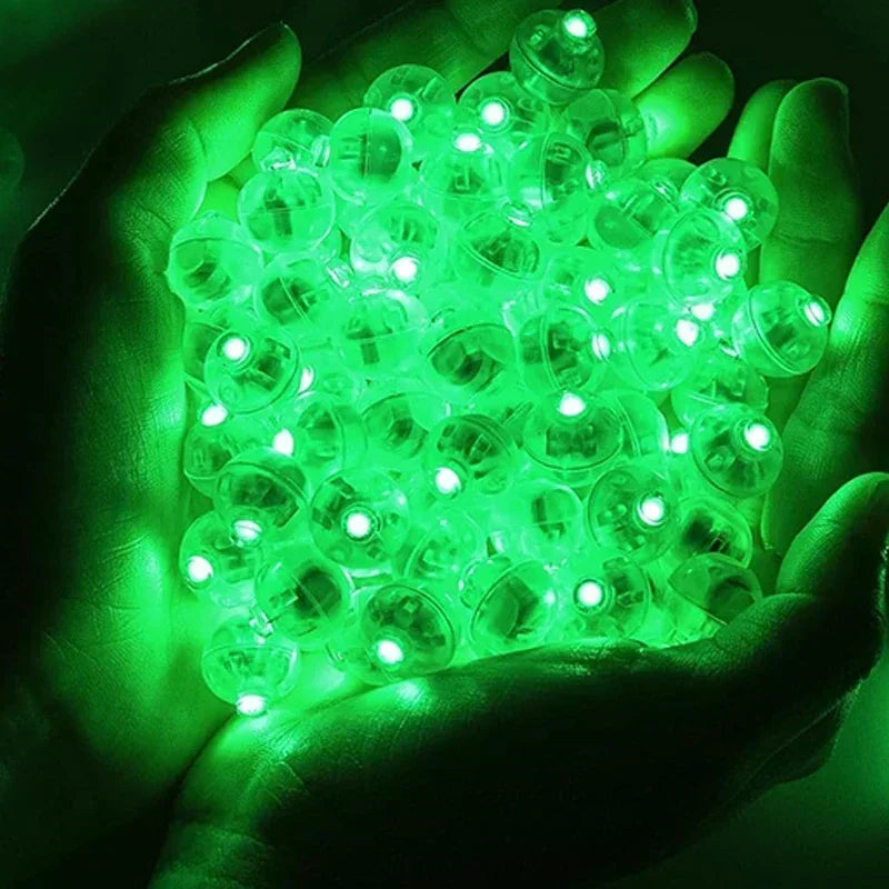 100/10Pcs Luminous Tumbler Ball Lamp Mini LED Balloon Light Colorful Flashing Lantern Christmas Wedding Birthday Party Decor