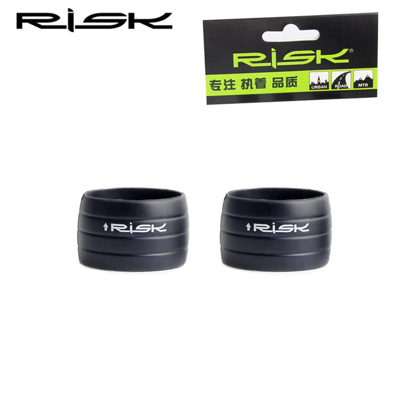 Risk 1 Pair Road Bike Handlebar Strap Fixed Ring, Silicone Non-Slip Bicycle Handlebar Tape Fixing Ring, Anti-Slip Rubber Sleeve