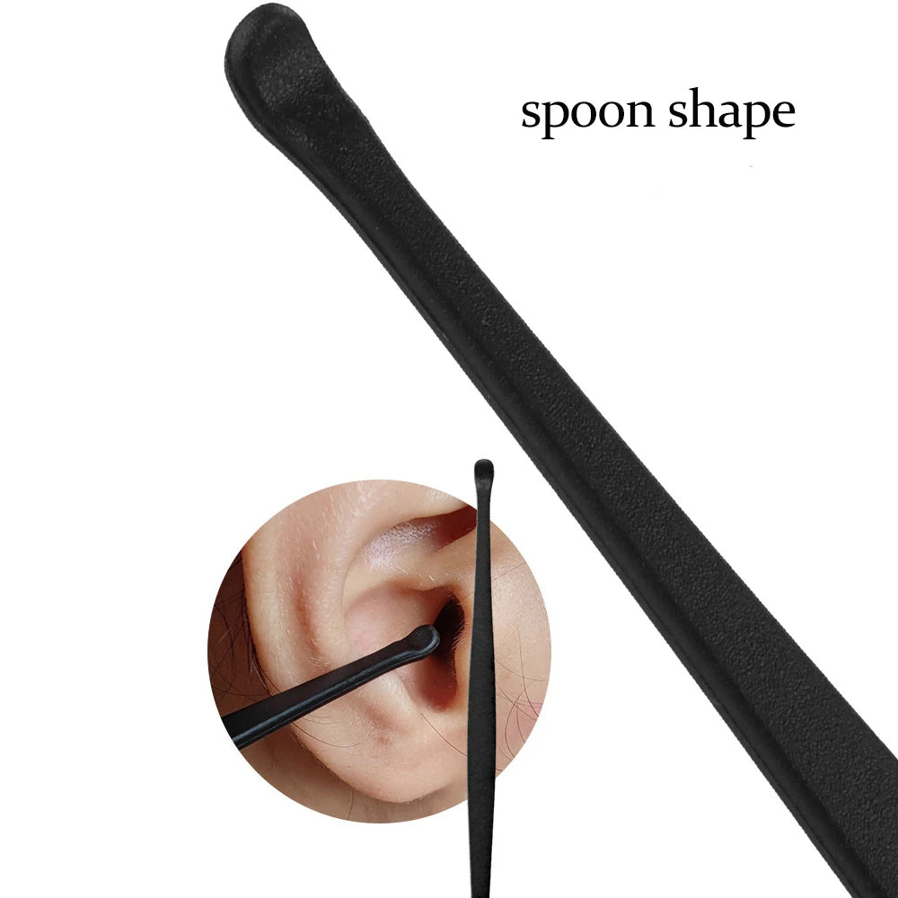 7Pcs ABS+tainless Steel Earpick Ear Cleaner Spoon Ear Care Cleaning Tool Ear Wax Removal Kit Ear Wax Ear Wax Removal Tool