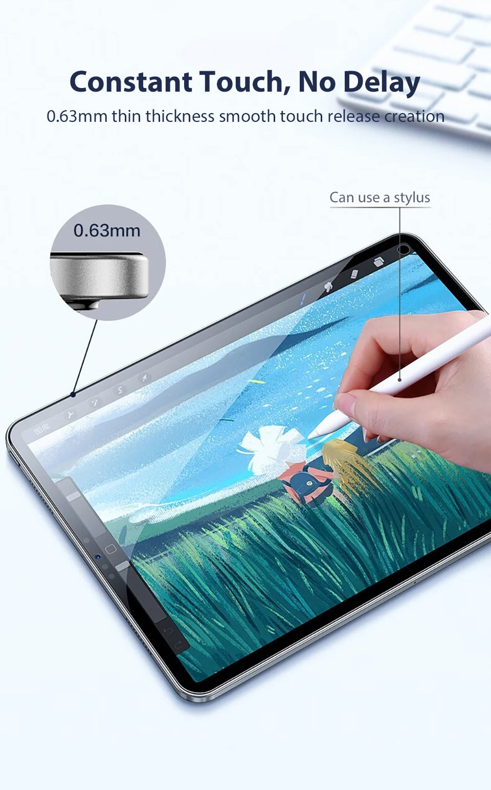 Privacy Glass For iPad Pro 12.9 11 13 2024 M4 M2 10th Gen Screen Protector For iPad Air 5 4 3 7th 8th 9th 10.2 Mini 6 10.5 Film