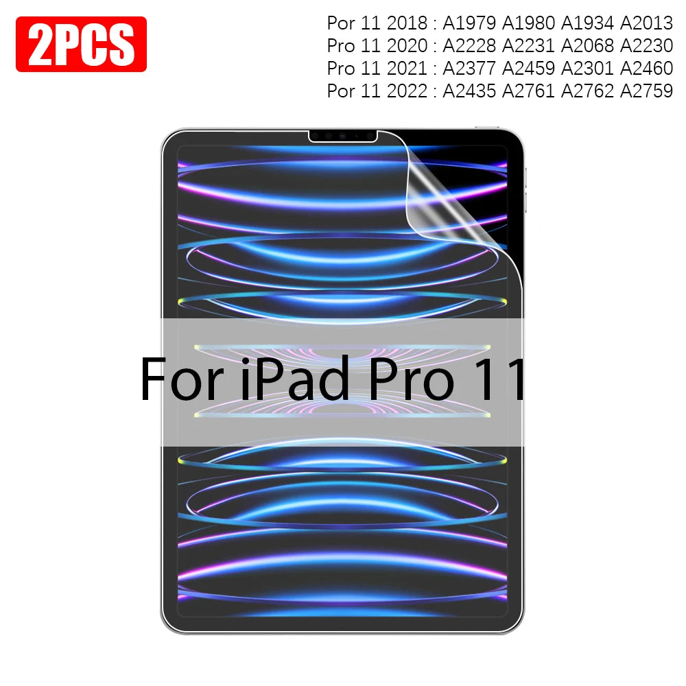 Matte Like Paper Film For Ipad Pro 13 11 M4 M2 12.9 6th 12 9 9th 10th Generation Screen Protector For Ipad Air 5 4 3 Mini 6 10.2