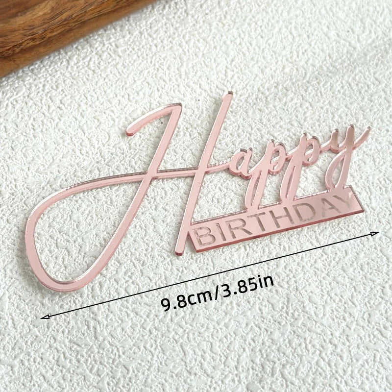 1/3/5pcs Acrylic Birthday Queen Gold Cake Topper Happy Birthday Party Sides Cake Decorations Accessories