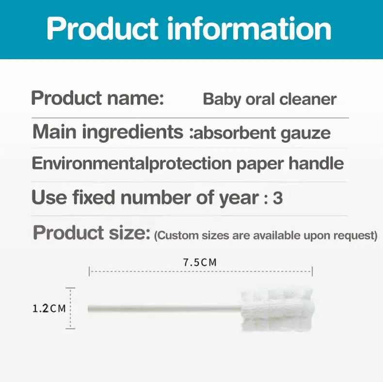 Dr.isla 60pcs Baby Oral Cleaning Stick Disposable Cleaner Milk Teeth Gauze Toothbrush Baby Tongue Washing For Newborn Oral Care