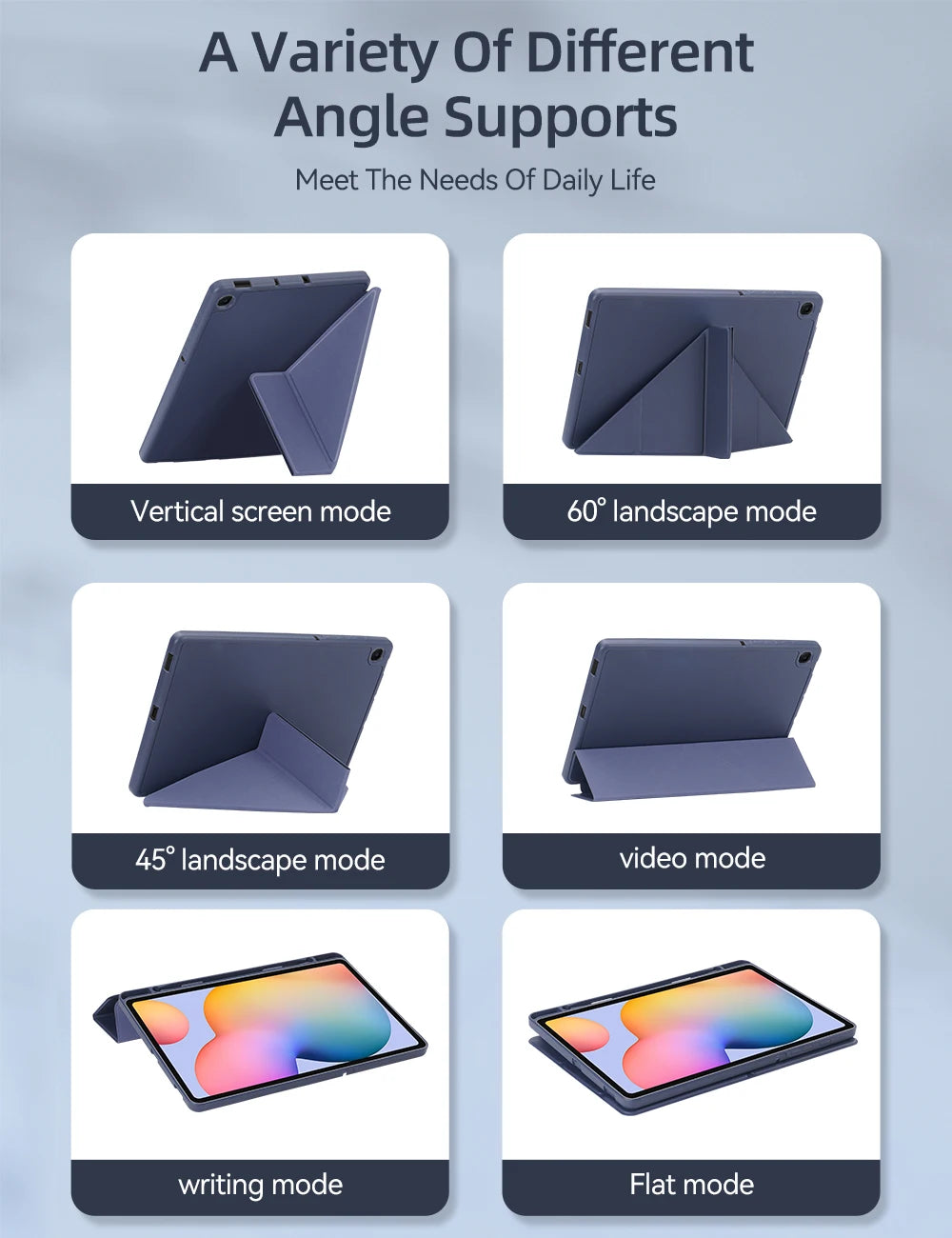 Case For Samsung Galaxy Tab, Cover for Samsung Tab A8 10.5 S6 Lite 10.4, S7, S8, S9, 11, S7 Plus, S7 FE, S8 Plus, S9 Plus, 12.4