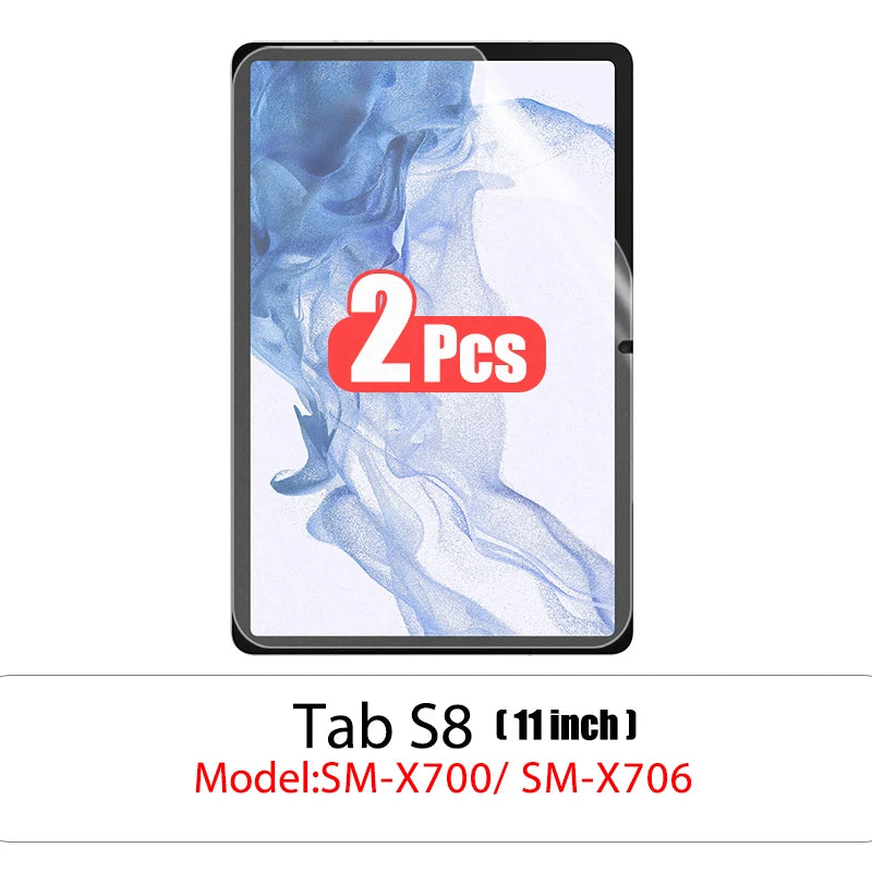 2pcs Pet Screen Protector For Samsung Galaxy Tab S7 Fe S9 Fe A9 Plus S6 Lite S7 S8 S9 A8 Plus Protective Clear Film No Glass