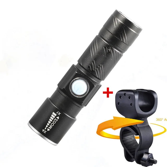 ZK30 3 in1 8000 Lumen Bike Bicycle Light USB rechargeable LED Waterproof Super Bright Zoom Headlight Rear light MTB Bike Light