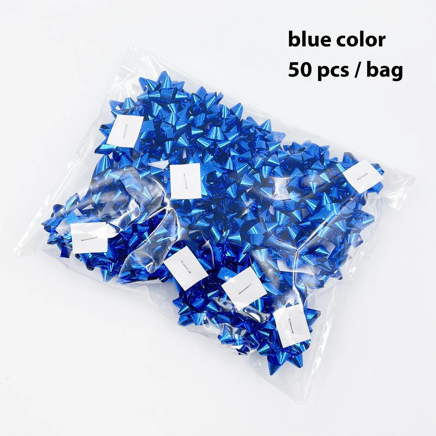 Small Star Bows for Present Wrapping Multi Colors Christmas Ribbon Bows for Parties Birthdays Wedding Holidays (50PCS)