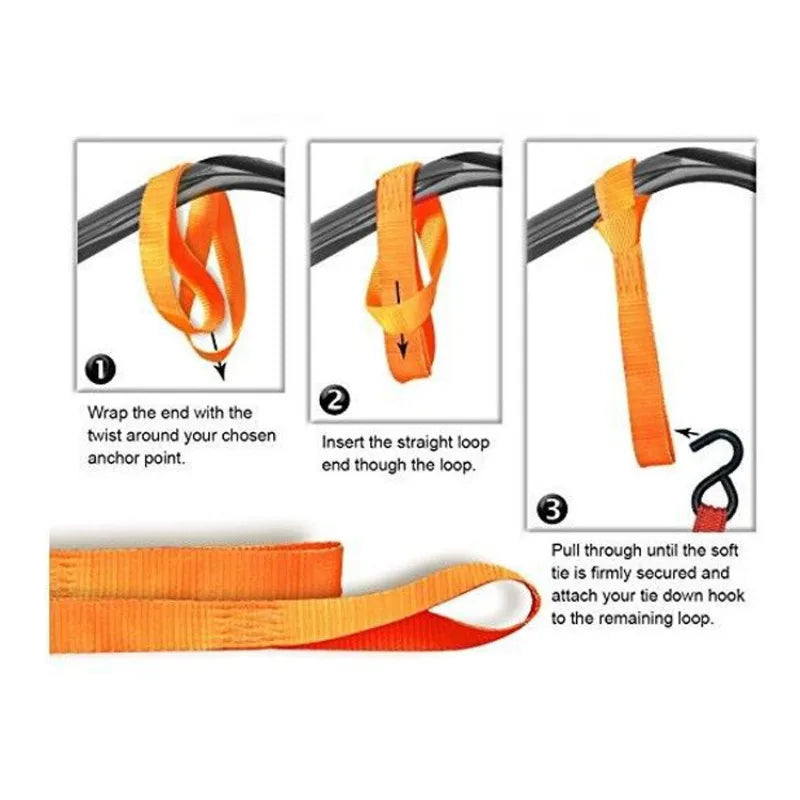 Soft Loop Tie Down Straps or Securing ATV Motorcycles Scooters Dirt Bikes Lawn Mutipurpose Motor Tie Downs Luggage Straps