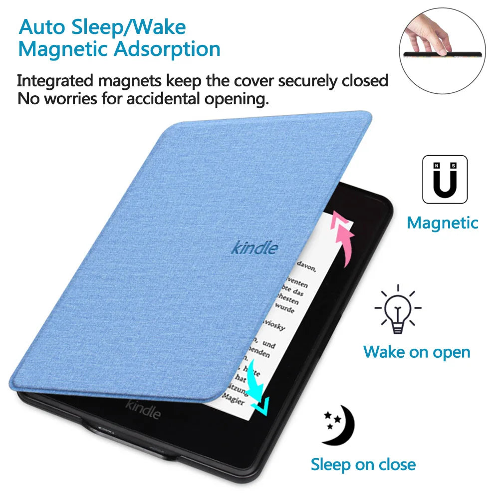 Case for Kindle 2024 2022 2021 Paperwhite Colorsoft 1 2 3 5 6 10th 11th 12th Generation 6 6.8 7 Inch Magnetic Pouch Cover Shell