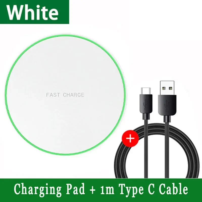 30W Super Fast Wireless Charger For Samsung Galaxy S20 S10 S9 S8 Note Phone Charging Pad For iPhone 15 14 13 12 Pro Xs Max X 8
