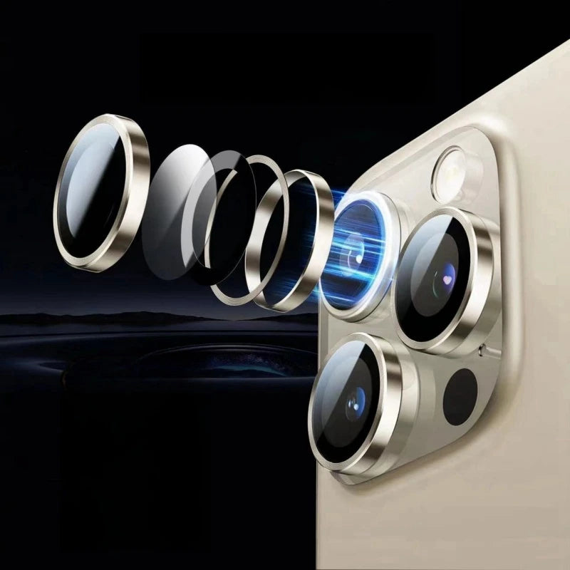 3PCS Metal Ring Lens Glass For iPhone 16 Pro Max 15pro Back Lens Protector Cap For iPhone 16pro Max Cover