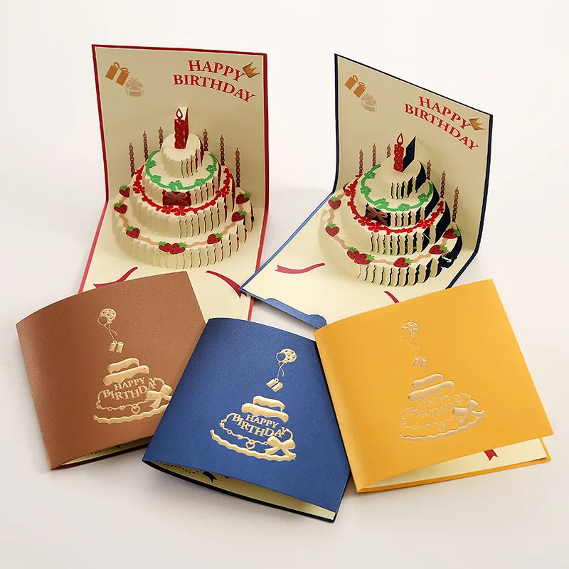 Musical Birthday Greeting Cards 3D Pop Up Gift Card with Led Music Gift Cards with Envelope Wedding Decorations for Tables
