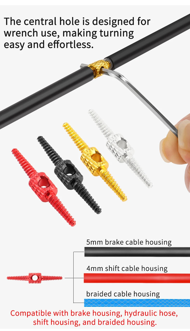 MUQZI 5/10pcs Internal Cable Routing Tool Bicycle Brake Shift Cable Housing Hydraulic Hose Routing Repair Adapter Bike Tools