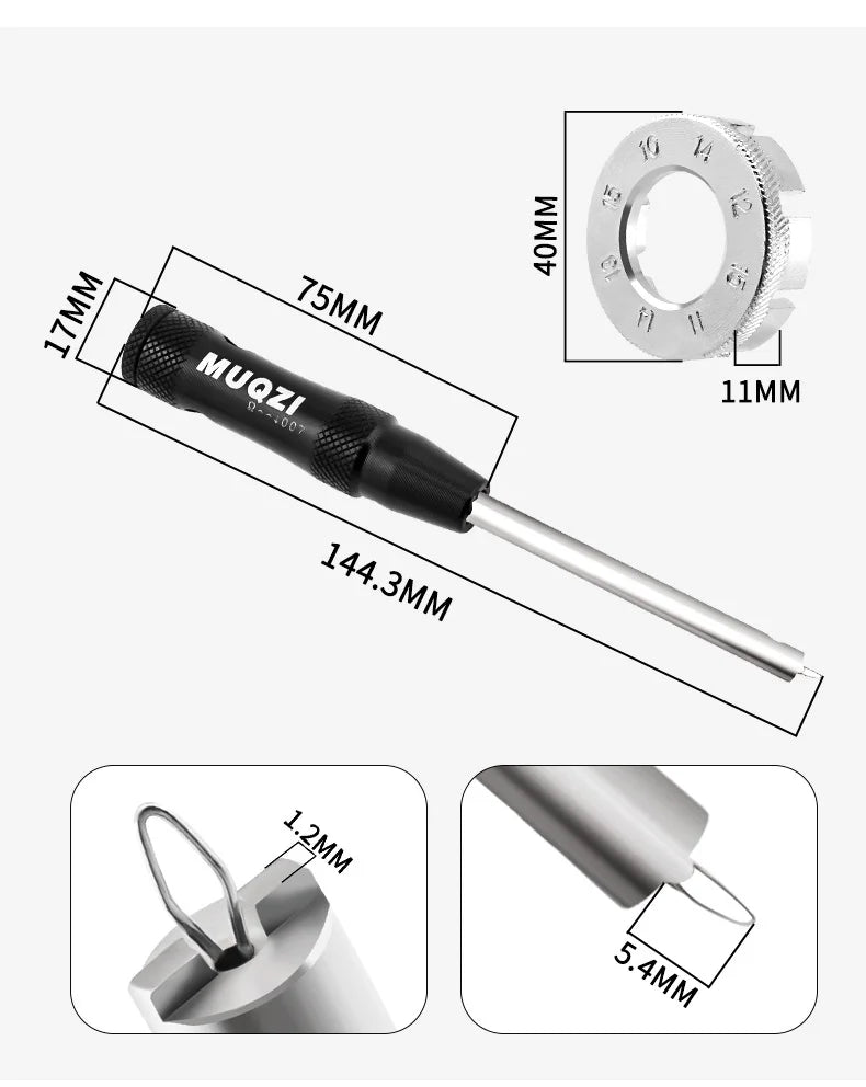 MUQZI Spoke Nipple Driver Tool MTB Bike Spoke Nipple Removal Installation Wrench Bicycle Spoke Nipple Insertion Tool