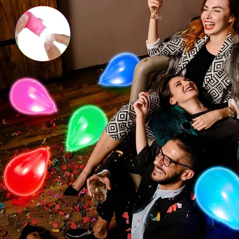 100/10Pcs Luminous Tumbler Ball Lamp Mini LED Balloon Light Colorful Flashing Lantern Christmas Wedding Birthday Party Decor